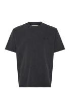 Wbbaine Washed Tee Tops T-Kortærmet Skjorte Black Woodbird
