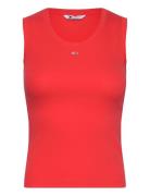 Tjw Essential Rib Tank Ext Tops T-shirts & Tops Sleeveless Red Tommy J...