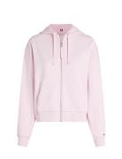 Reg Script Zip Hoodie Tops Sweatshirts & Hoodies Hoodies Pink Tommy Hi...