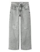 Nkfrose Hw Wide Jeans 1411-Be Noos Bottoms Jeans Wide Jeans Grey Name ...