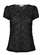 242 Emile Top Designers Blouses Short-sleeved Black Ida Sjöstedt