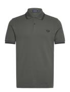 Twin Tipped Fp Shirt Tops Polos Short-sleeved Khaki Green Fred Perry