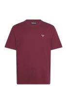 Barbour Ess Sports Tee Designers T-Kortærmet Skjorte Burgundy Barbour