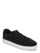 Slhevan Suede Sneaker Low-top Sneakers Black Selected Homme