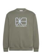 Crossing Sweatshirt Tops Sweatshirts & Hoodies Sweatshirts Khaki Green...