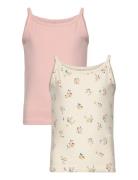 Tnthe New Strap Top 2-Pack Tops T-shirts Sleeveless Pink The New