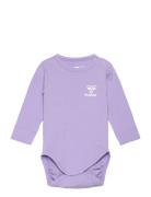 Hmlmino Body L/S Langærmet Body Purple Hummel