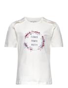 T-Shirt Ss Tops T-Kortærmet Skjorte White Minymo