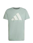 Run It Tee Sport T-Kortærmet Skjorte Green Adidas Performance