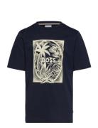 Short Sleeves Tee-Shirt Tops T-Kortærmet Skjorte Navy BOSS