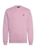Crew Neck Sweatshirt Tops Sweatshirts & Hoodies Sweatshirts Pink Lyle ...