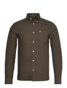 Plain Oxford Shirt Tops Shirts Casual Khaki Green Lyle & Scott