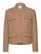 Tweed Jacket With Striped Collar Outerwear Jackets Light-summer Jacket...