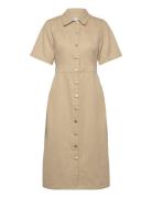 Benita Long Dress Knælang Kjole Beige Noella