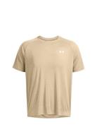 Ua Tech Textured Ss Tops T-Kortærmet Skjorte Beige Under Armour