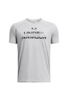 Ua Tech Split Wordmark Ss Sport Men Sports Clothes Sport Tops Sport T-...