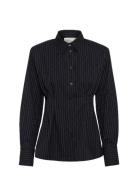 Daciagz Shirt Tops Shirts Long-sleeved Navy Gestuz