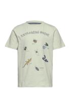 T-Shirt Ss Tops T-Kortærmet Skjorte Green Minymo