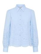 Yasluma Ls Shirt S. Noos Tops Blouses Long-sleeved Blue YAS