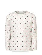 Nmfdheart Xsl Ls Top Tops T-shirts Long-sleeved T-Skjorte White Name I...