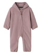 Nbnmeeko Suit Solid Outerwear Fleece Outerwear Fleece Coveralls Pink N...