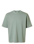 Slhlooseoscar Ss O-Neck Tee Noos Tops T-Kortærmet Skjorte Green Select...