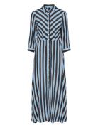 Yassavanna Long Shirt Dress S. Noos Maxikjole Festkjole Blue YAS