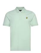 Plain Polo Shirt Tops Polos Short-sleeved Green Lyle & Scott