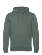 Pullover Hoodie Tops Sweatshirts & Hoodies Hoodies Green Lyle & Scott