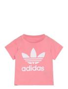 Short Tee Set Sets Sets With Short-sleeved T-shirt Pink Adidas Origina...