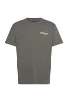 Graphic Tee Tops T-Kortærmet Skjorte Grey Wrangler