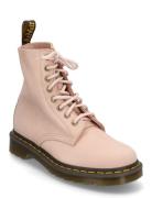 1460 Pascal Powder Pink Milled Nubuck Wp Shoes Boots Ankle Boots Laced...