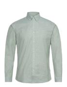 Yarn Dyed Oxford Superflex Shirt Tops Shirts Casual Green Lindbergh