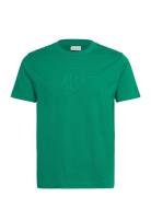 Reg Tonal Shield Ss T-Shirt Tops T-Kortærmet Skjorte Green GANT