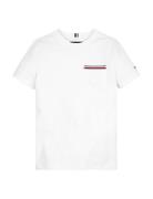 Pocket Tee S/S Tops T-Kortærmet Skjorte White Tommy Hilfiger