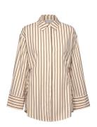 Eline Cut Out Shirt Designers Shirts Long-sleeved Beige Malina