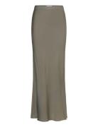 Hana Long Silk Skirt Lang Nederdel Khaki Green Ahlvar Gallery