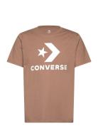 Star Chevron Tee White Sport T-Kortærmet Skjorte Brown Converse