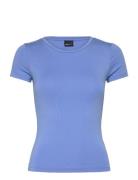 Soft Touch Top Tops T-shirts & Tops Short-sleeved Blue Gina Tricot