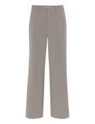 Joellegz Mel. Pinstripe Mw Pants Bottoms Trousers Suitpants Beige Gest...