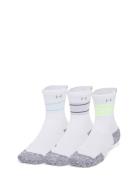 Ua Ad Run Cushion 3Pk Crew Sport Women Sport Clothing Sport Socks Whit...