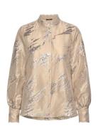Plantagobbcharlotta Shirt Tops Blouses Long-sleeved Gold Bruuns Bazaar