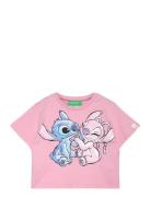 T-Shirt Tops T-Kortærmet Skjorte Pink United Colors Of Benetton