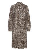 Shirt Dress From Freequent In A Classic Poplin Material With Leopard P...