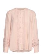 Fqsweetly-Shirt Tops Blouses Long-sleeved Pink FREE/QUENT