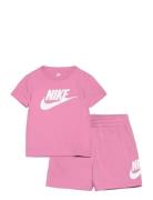 Nkn Club Tee & Short Set Sport Sets With Short-sleeved T-shirt Pink Ni...