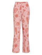 Objsage Hw Stright Pants 137 Bottoms Trousers Straight Leg Pink Object