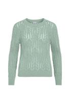 Vicotti O-Neck L/S Knit Top Tops Knitwear Jumpers Green Vila