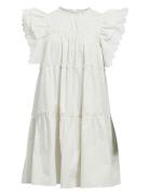 Objhope S/L Dress Rep Kort Kjole White Object