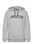 M Musto Logo Hoodie Sport Sweatshirts & Hoodies Hoodies Grey Musto